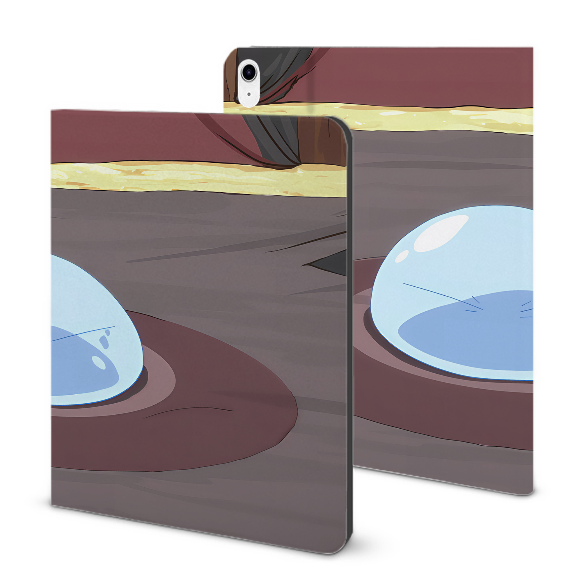 （画像用） 転スラ Regarding Reincarnated to Slime IPad ケース ブック型 PUレザー TPU 耐衝撃 軽量 薄型 ペン収納なし 全面保護 IPad 各モデル対応